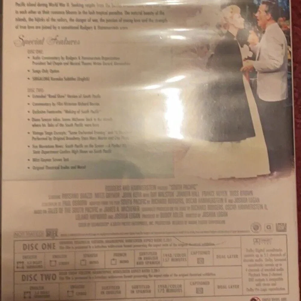South Pacific('58): Collector's Ed, 2006, 2-Disc DVD,‎ Mitzi Gaynor BRAND NEW!